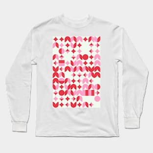 Girly Geometric Pattern - Flowers - Stars #10 Long Sleeve T-Shirt